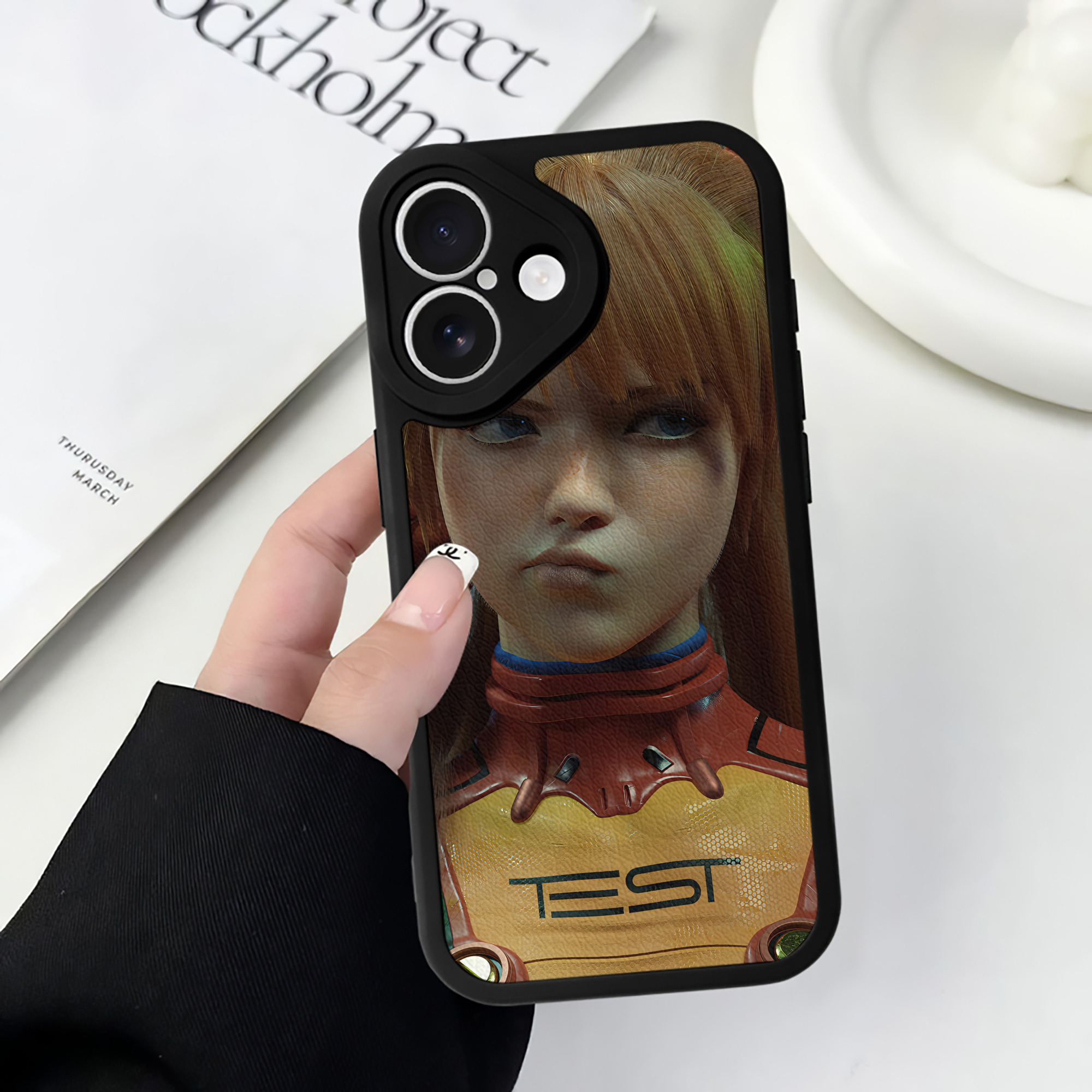 （画像用） EVA 新世紀エヴァンゲリオン 【iPhone 16シリーズ対応】シリコンスマホケース（レザー調） 材質：シリコン